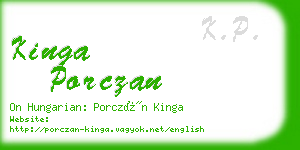 kinga porczan business card